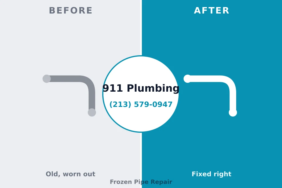 Before and after: plumbing company Circle D-KC Estates, TX
